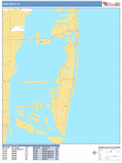 Miami Beach Digital Map Basic Style